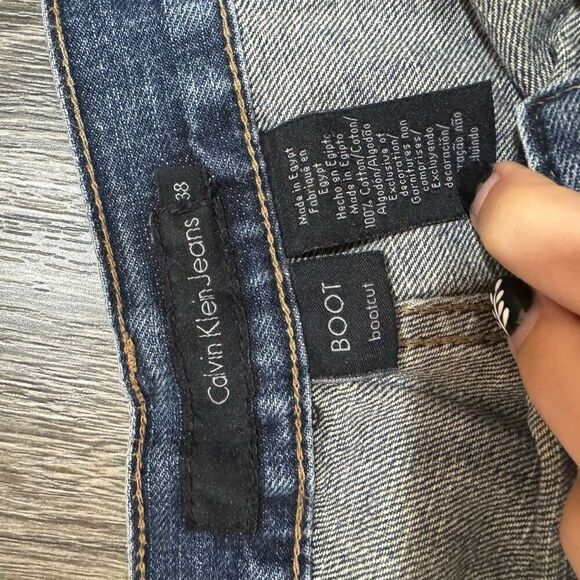 Calvin Klein Jeans size 38x24 blue denim bootcut jeans - Picture 4 of 8
